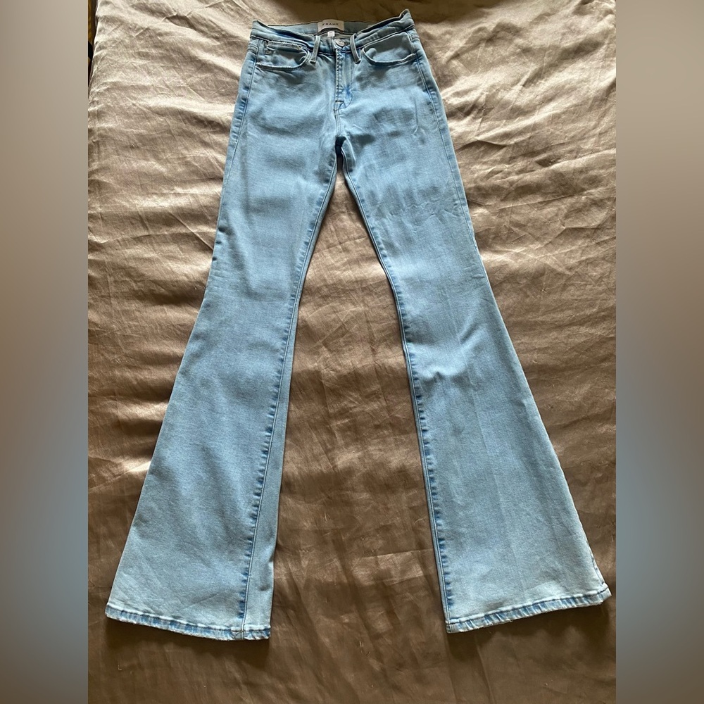 Frame Denim Sky Blue Le Flare Jeans